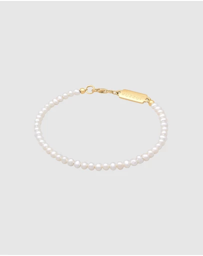 Kuzzoi - ICONIC EXCLUSIVE - Pearl Bracelet with Gold-Plated Silver Closure