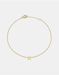 Zoe Olivia - 9K Gold Initial X Bracelet