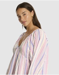 Sea Level Australia - Boho Stripe Boho Short Dress