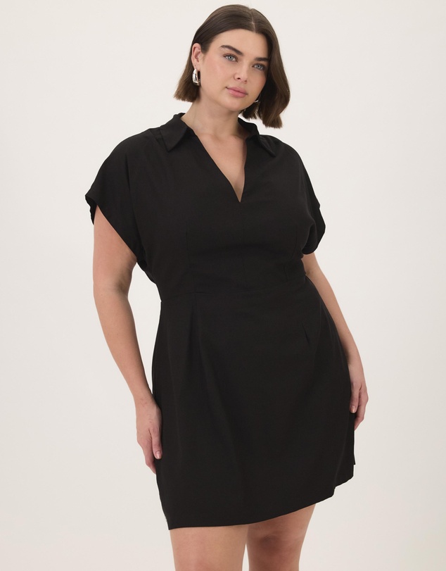 Atmos&Here Curvy - Sofia Linen Blend Mini Dress