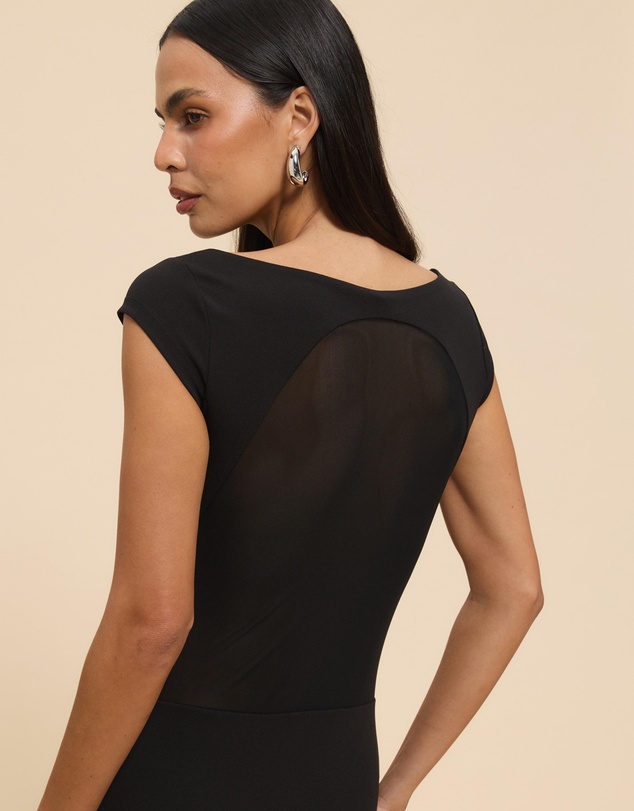 CHANCERY - Samia Short Sleeve Sheer Maxi Dress
