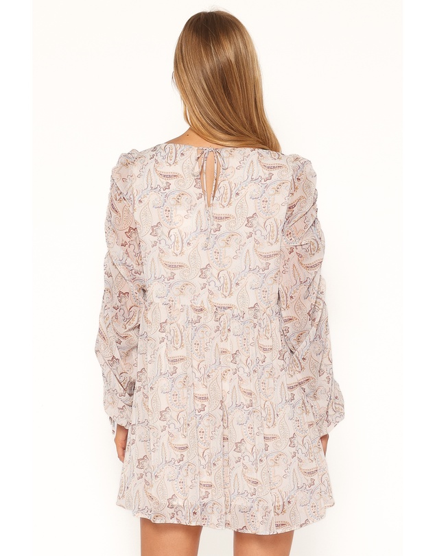Petal & Pup - Micaela Long Sleeve Mini Dress - Paisley
