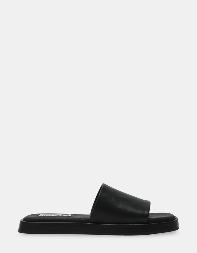 Steve Madden - Holmes Black Leather Sandals