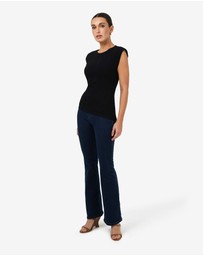 Forcast - Sarah Padded Ruched Jersey Top