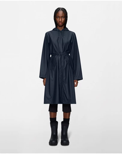 RAINS - A-Line Longer Women's Jacket Navy