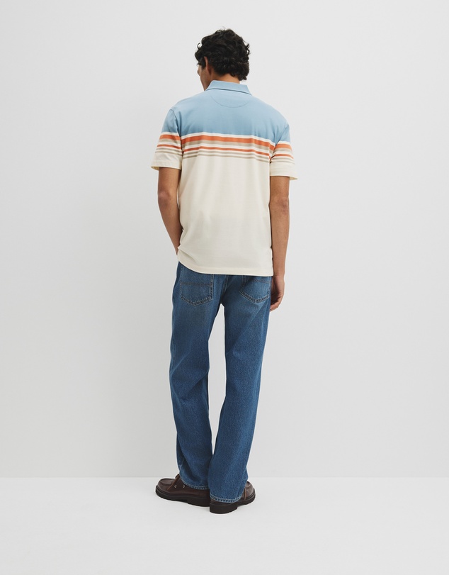 Country Road - Australian Cotton Short Sleeve Engineered Button Polo