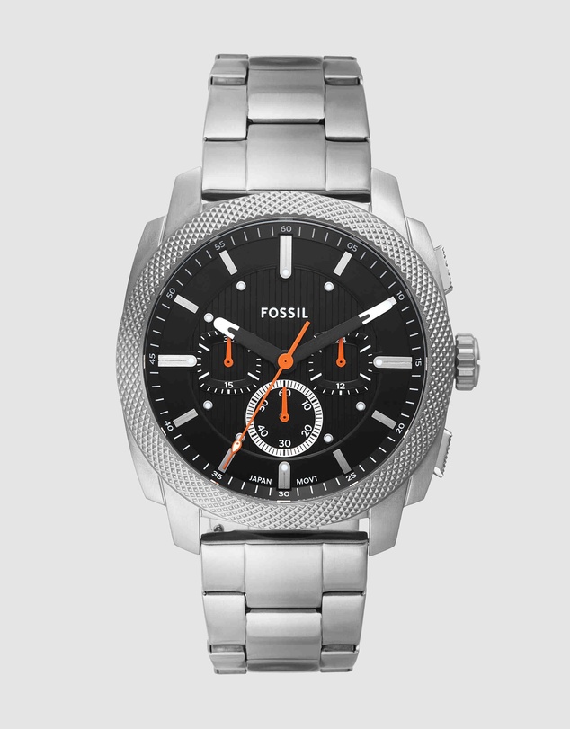 Fossil - Machine Silver Tone Chronograph Watch