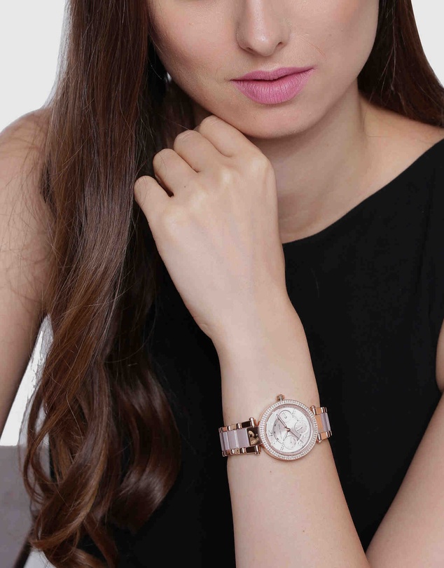 Michael Kors - Mini Parker Rose Gold-Tone Chronograph Watch