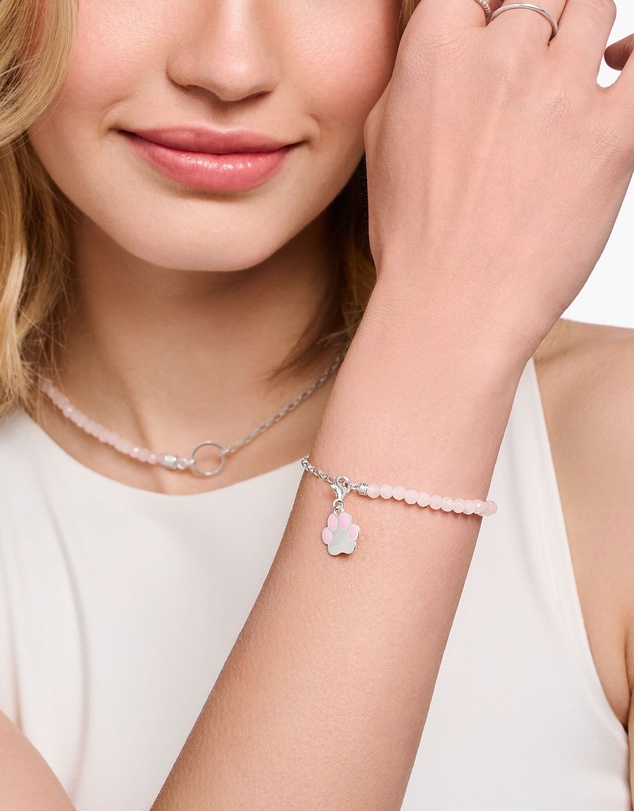 THOMAS SABO - Charm Bracelet with Beads and Chain Links Silver