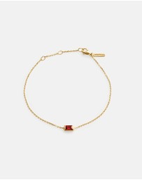 Kirstin Ash - Baguette Birthstone Bracelet January Garnet