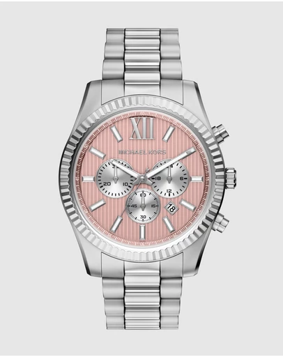 Michael Kors - Lexington Silver Tone Chronograph Watch