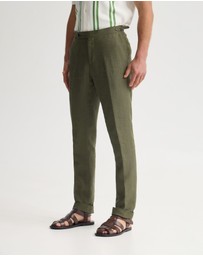 Oxford - Bryon Herringbone Pant Side Tab/Cuf