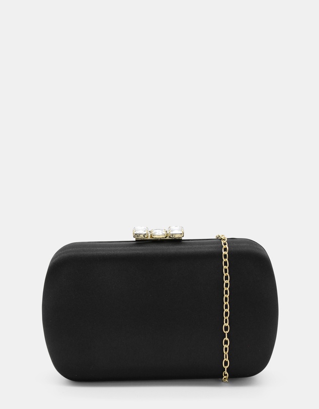 Morgan & Taylor - Posey Satin Clutch in Black