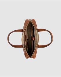 Republic of Florence - The Tokyo Tan Leather Laptop Briefcase