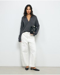 AERE - Asha Merino Wool Blend Polo Knit