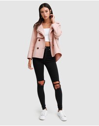Belle & Bloom - I'm Yours Wool Blend Peacoat