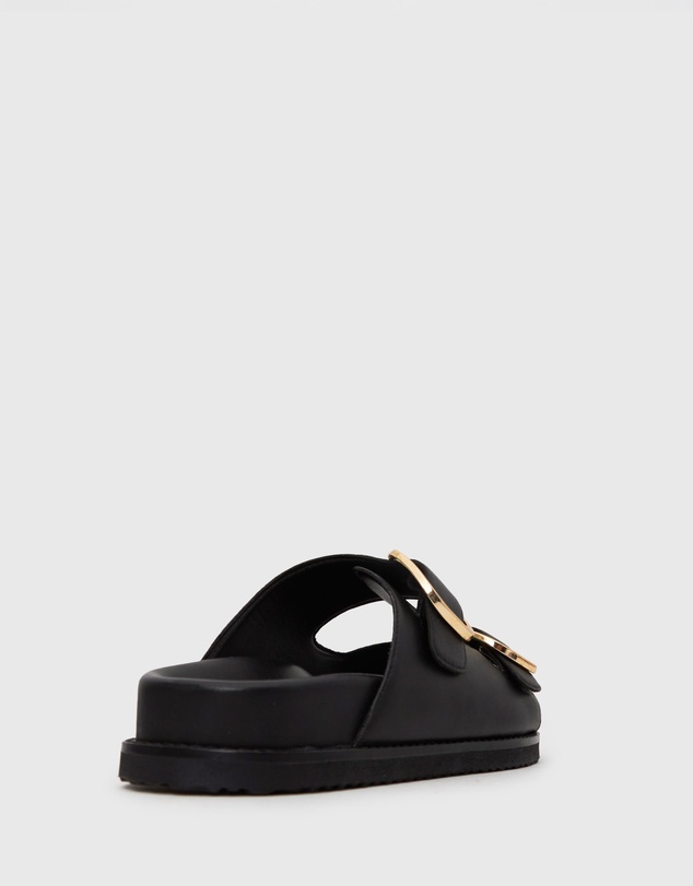 Betts - Wider Fit Hush Leather Buckle Slides