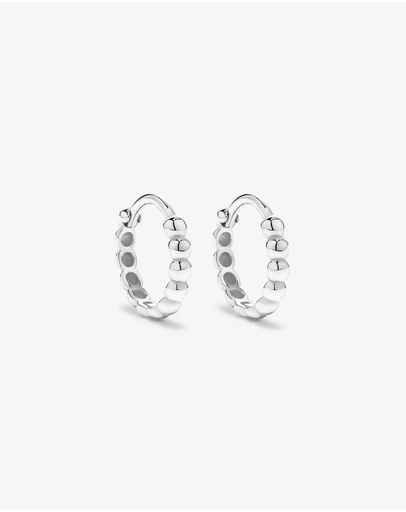 Michael Hill - 12mm Medium Beaded Huggie Earrings in Sterling Silver