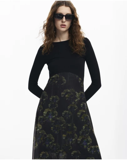 Desigual - Midi dress combined M Christian Lacroix