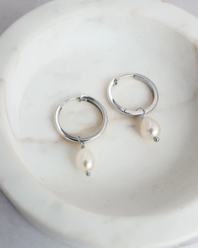 Luna Rae - Sterling Silver - Isla Pearl Earrings