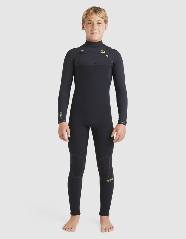 Billabong Kids - Boys 6 to 16 3/2mm Furnace Natural Chest Zip Steamer Wetsuit