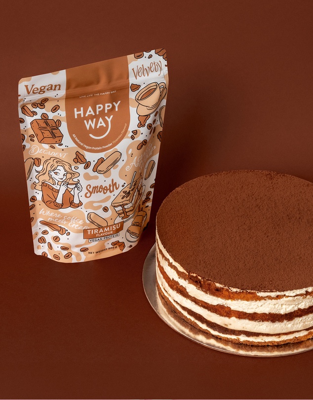 Happy Way - Cinnamon Bun Vegan Protein Powder