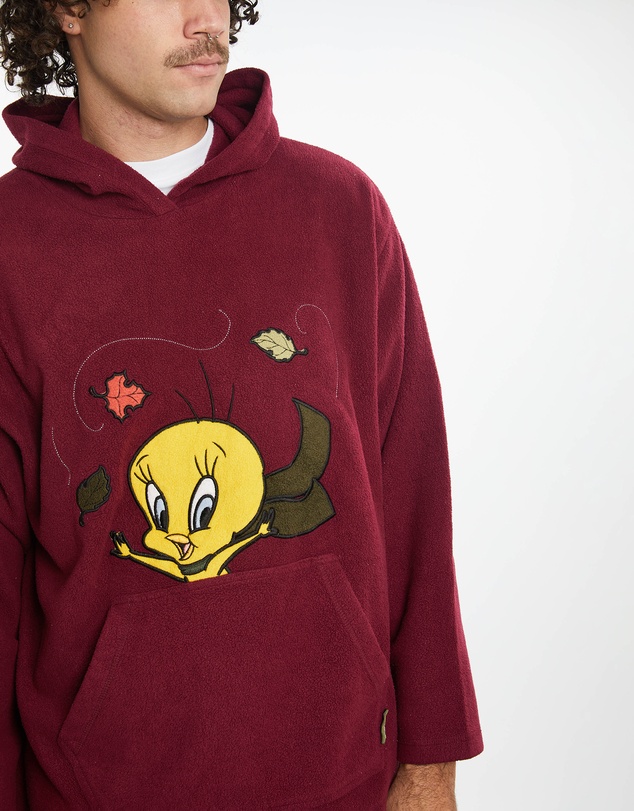 Vintage by The Real Deal - Pre Loved - Vintage Looney Tunes Tweety Bird Hooded Fleece Sweatshirt