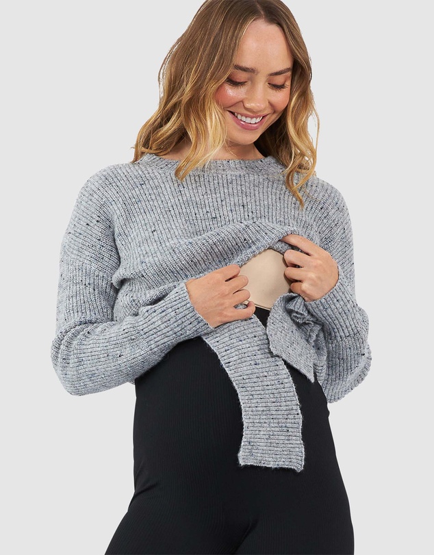 Ripe Maternity - Bonnie Tie Front Knit