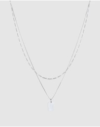 Kuzzoi - ICONIC EXCLUSIVE - Necklace Men Layer Pendant Plate Figaro in 925 sterling silver