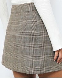 AERE - Mira Check Mini Skirt
