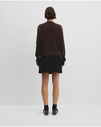 Country Road - Australian Cotton Wool Blend Zip Through Knit Cardigan