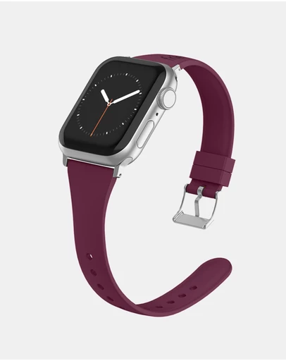 Friendie - Slim Silicone Band with Classic Silver Buckle – The Gippsland – Apple Compatible