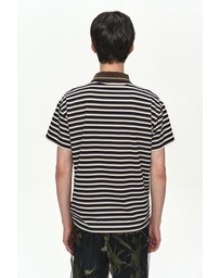 Andersson Bell - Stripe Layered Collar T-Shirt