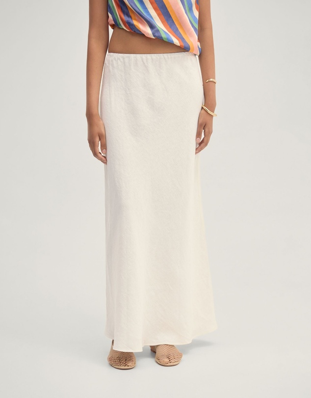 Oxford - Kacie Linen Bias Skirt