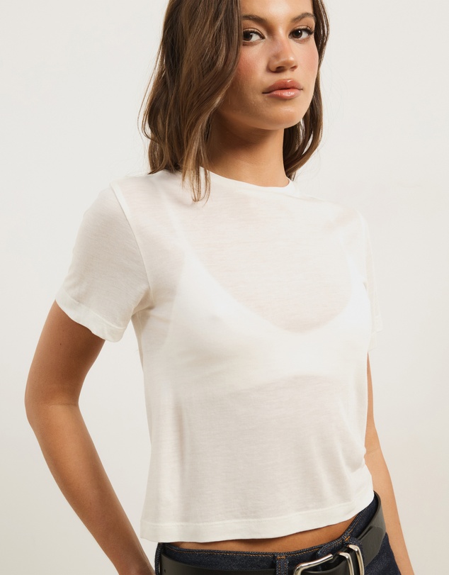 Atmos&Here - Wool Blend Short Sleeve T-Shirt