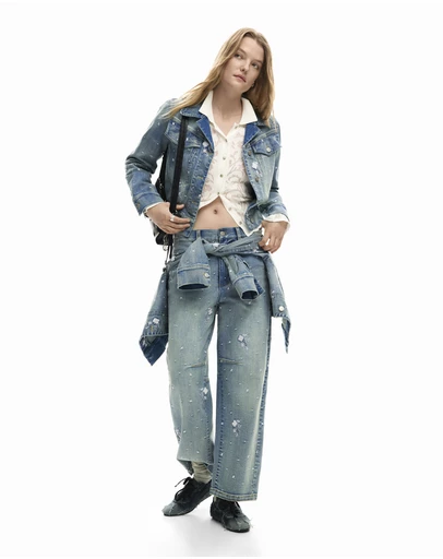 Desigual - Embroidered jeans