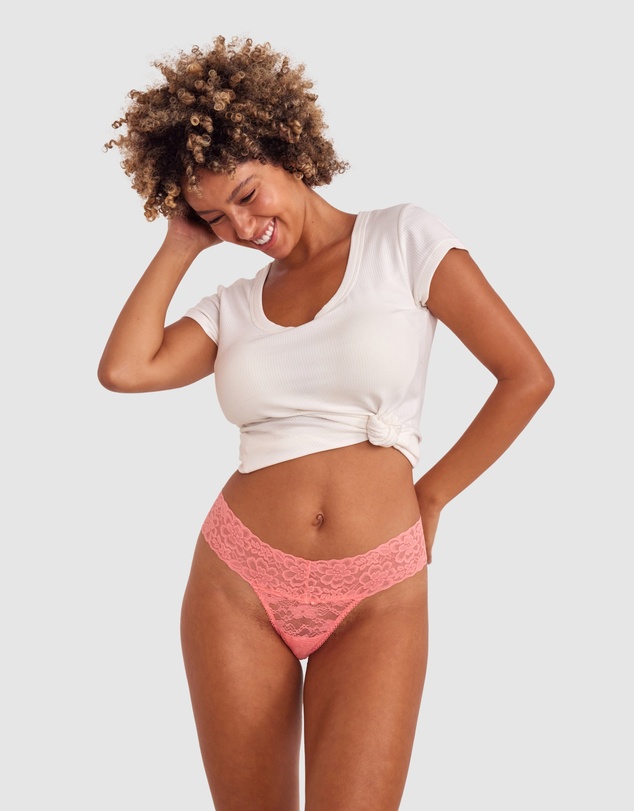 Bras N Things - Eva V String - Dark Coral