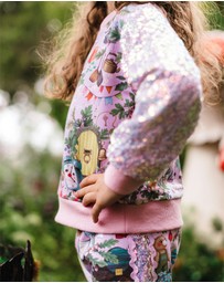 Fleur Harris - 'Faraway Friends' Sweater in Lilac