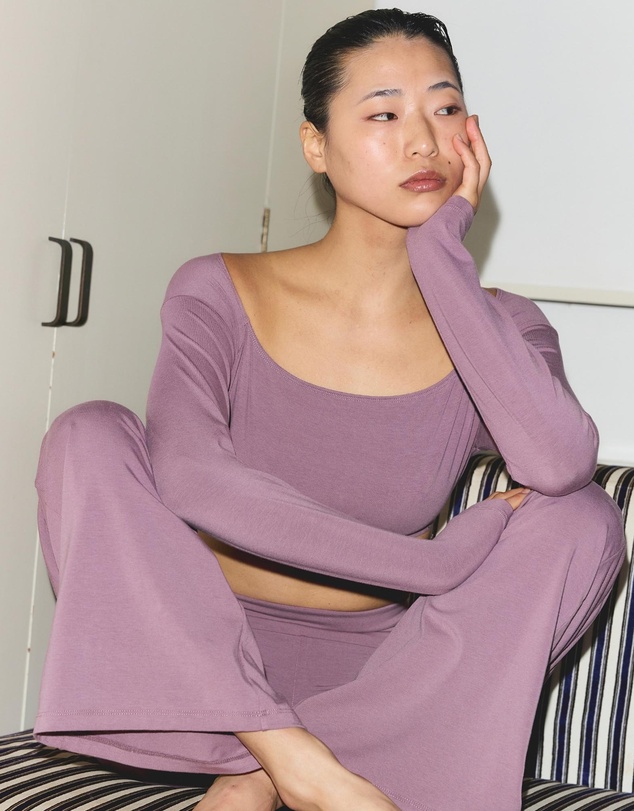 Pinky & Kamal - Long Sleeve Crop Top