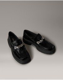 Calvin Klein - Leather Chunky Apron Toe Loafers