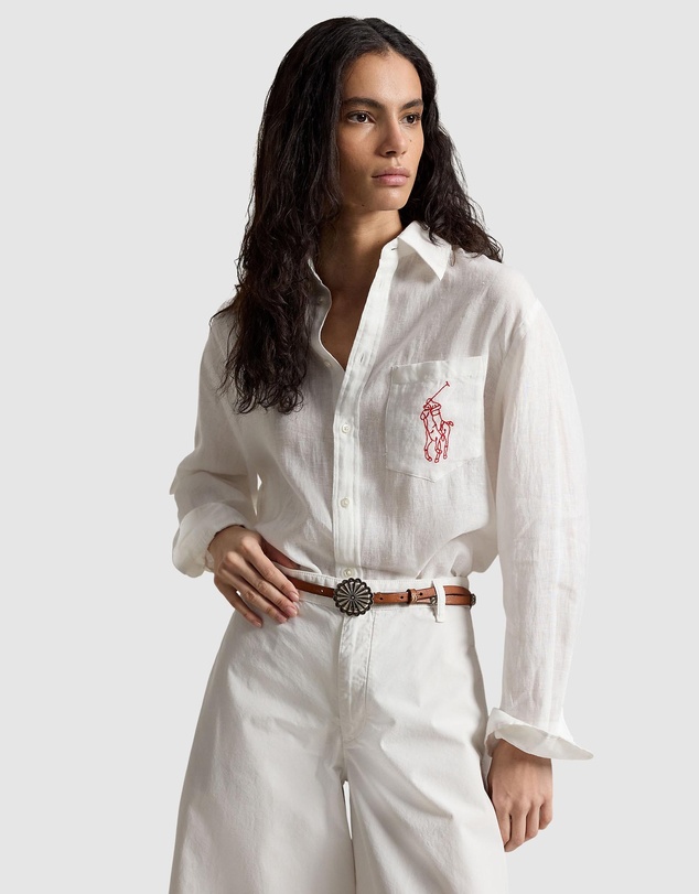 Polo Ralph Lauren - Oversize Fit Big Pony Linen Shirt