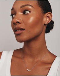 Michael Hill - Cultured Freshwater Pearl Stud Earring and Necklace Set in Sterling Silver