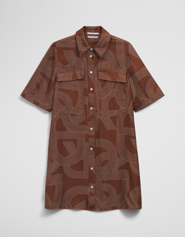 Country Road - Logo Washable Silk Shirt Dress