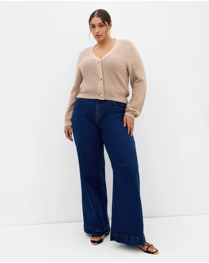 City Chic - Bella Cotton Knit Cardigan
