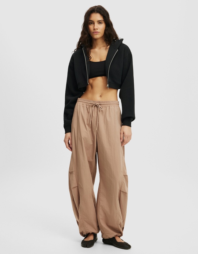 Cotton On Body Active - Plush Micro Cropped Zip Through