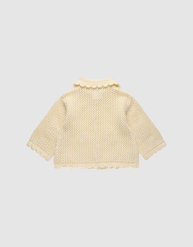Kynd Baby - Crochet Cardigan in Vanilla