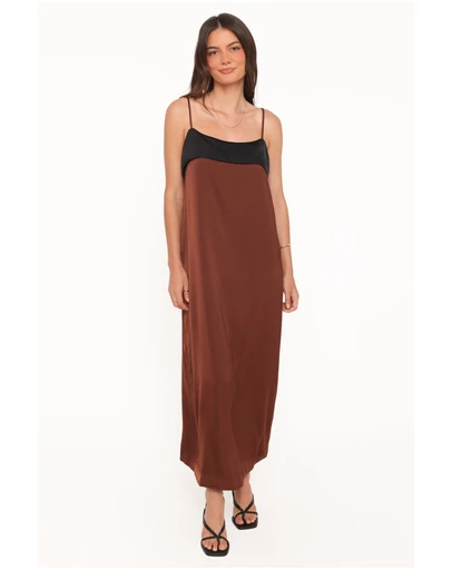 Petal & Pup - Cartia Midi Dress - Black/Brown
