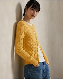 Polo Ralph Lauren - Cable-Knit Cotton Crewneck Cardigan - ICONIC EXCLUSIVE