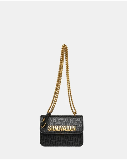 Steve Madden - BCoal-E Black Gold Handbag