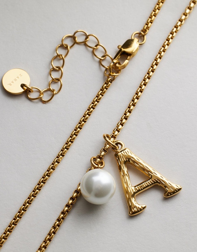 Zahar - Pearl Letter A Necklace